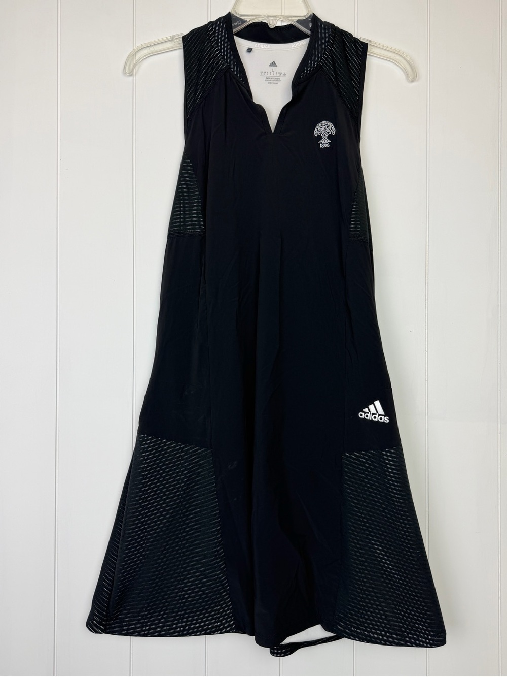 Adidas Sport HEAT.RDY Golf V-Neck Racerback Dress Womens L Black HA6055